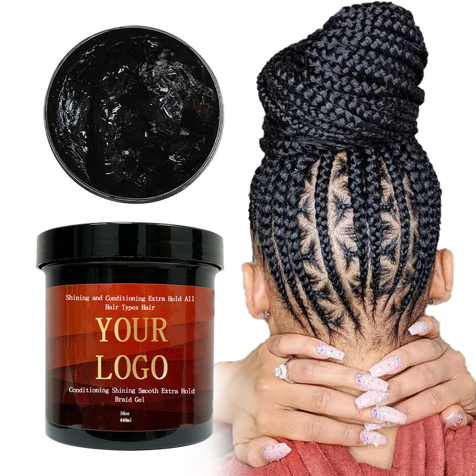 No Flaky White Strong Hold Big Size Braid Hair Locking Gel Anti-Frizz Long Lasting Locks Hair Gel For Braids