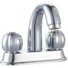 Buy cheap Brass Low Arc Centerset Bathroom Faucet Two Handle Deck Mounted from wholesalers
