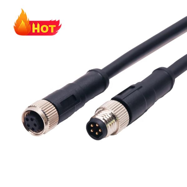Buy cheap Nickel Plated Shell M8 Waterproof Connector Plastic Male / Female Connector from wholesalers