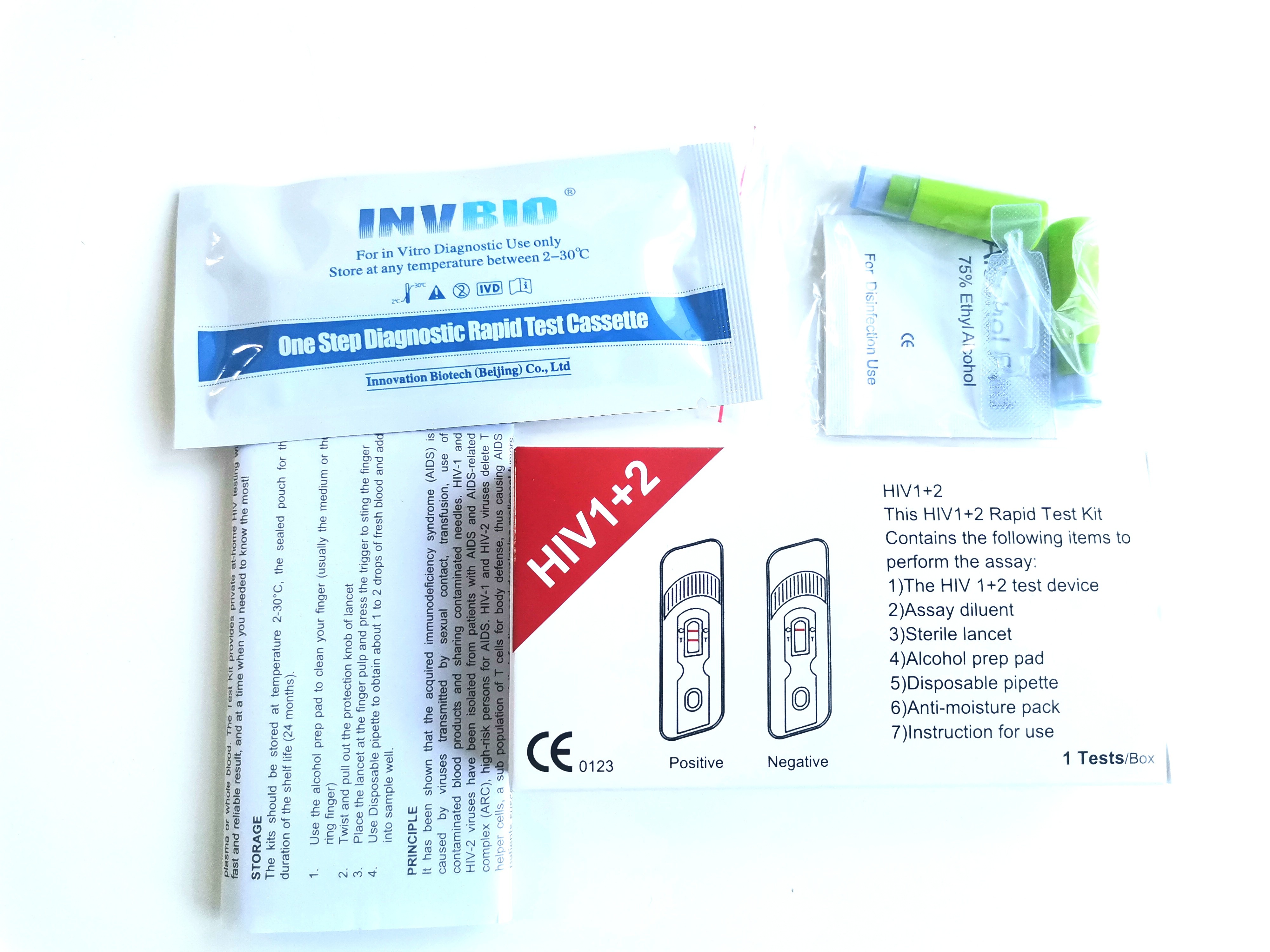 40pcs Rapid Diagnostic Test Kit For Ag Ab Syphilis And Hiv Aids
