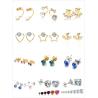 Buy cheap Jewelry Zircon Earrings Women's Stainless Steel Round Clear Cubic Zirconia Stud Earring from wholesalers