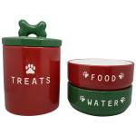 Durable Ceramic Cat Feeding Bowls , Cute Pet Bowl Multifunctional