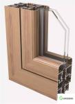 Wooden Grain Casement Aluminum Profile Windows With Great Feeling