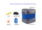 Blue / Grey Inflatable Leg Rest PVC / Flocking Material 2 Seconds Deflating