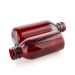 4 oz Amber Graduated Oval Liquid Medicine Bottles With Child-Resistant Caps