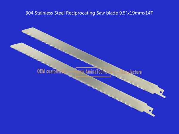 Buy cheap 304 Stainless Steel Reciprocating Saw blade 9.5"x19mmx14T,Cutting Wood,Bamboo,Plastic,Frozen Meat,Bones, Metal from wholesalers