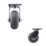 230kg Capacity TPR Swivel Plate Soft Casters Ball Bearing 125mm Castor Wheels