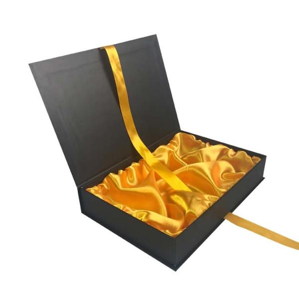 Buy cheap Recycled Paper Gift Boxes Custom logo Clothing box luxury black rectangle box from wholesalers