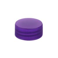 Buy cheap Purple Universal Ribbed Plastic Bottle Caps For Shampoo Skincare Products And product