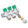 Buy cheap 1/4'' Brass Garden Hose Manifold DIN 259 BS2779 with Plastic Handle​ from wholesalers