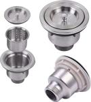 Kitchen 18G Stainless Steel Dish Sink Strainer Bathroom Sink Waste Kit