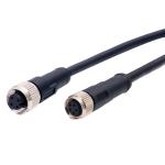 M8 Waterproof IP68 4 Pins Female To Male Molded Automotive Connector With Cable