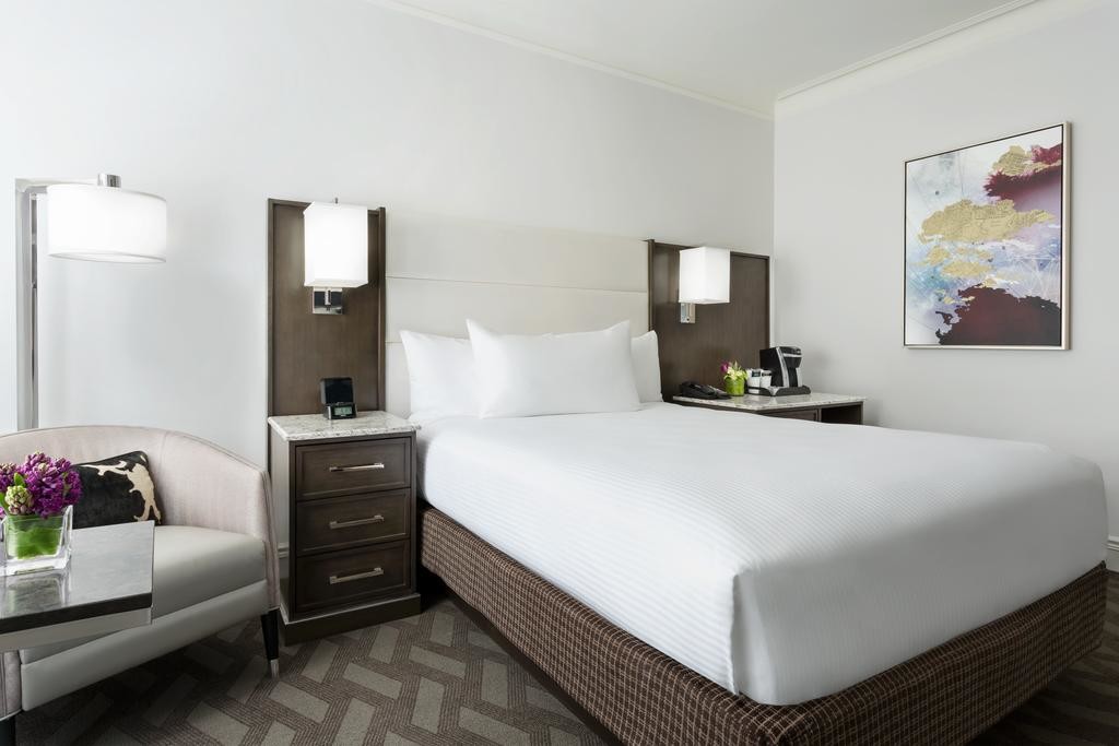 Hotel Room Standard Large Bedroom Leather Padded Headboard Bed and Big TV Cabinets with Lounge Sofa set by Black Walnut