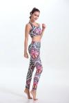 OEM women yoga pants polyester spandex fabric bodybuilding gymwear
