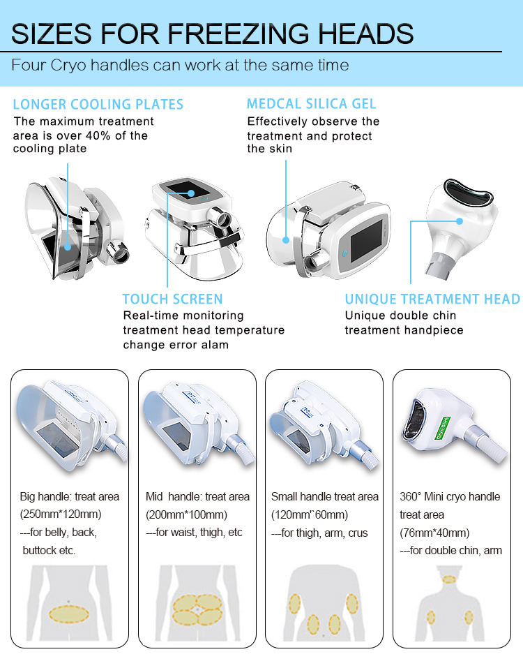 1600W 5in1 Cryolipolysis Vacuum Machine Weight Loss 12 Inch Touch Screen