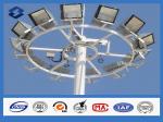 12 Sides Hot Rolled Galvanized High Mast Light Pole 25m floodlight mast