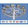 Buy cheap 86um Galvanization industrial poles and masts Two Part 20m - 50m height sports mast from wholesalers