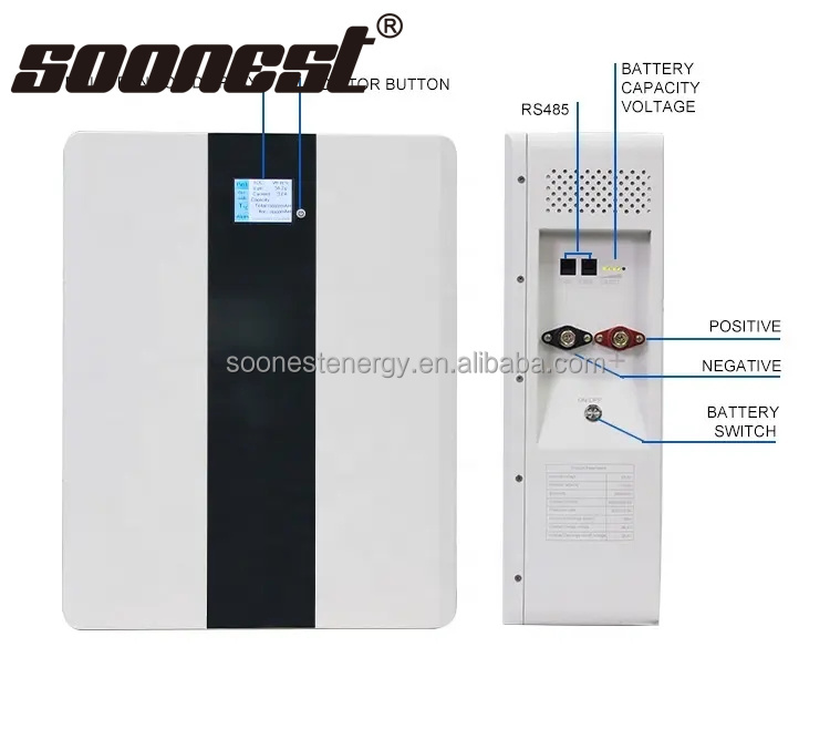 Soonest 10Kwh Lithium Ion Battery All In One 48V200Ah Powerwall Lithium Battery 5Kwh 51.2V Lifepo4 Lithium Battery Capacity