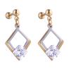 Buy cheap New style zircon earrings gold plated shinning hoop earrings for girls from wholesalers