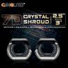 Buy cheap CYMAUTO 7D Crystal LED Shroud Guide Integrated Cover Monochrome 2.5 Inch Modified Angel Eye from wholesalers