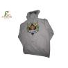 Buy cheap Embroidered Gray Hooded Sweatshirt Jacket Men Cotton Custom Pullover Hoodies from wholesalers