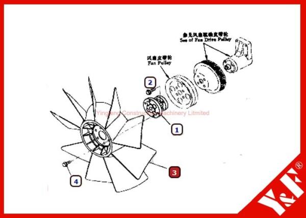 Buy cheap Komatsu Excavator Cooling Fan Blade from wholesalers