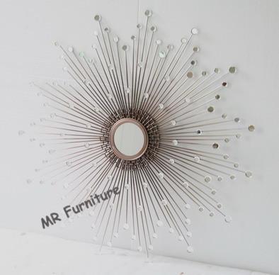 Buy cheap Decorative Metal Mirror Wall Decor Sun Rays Style 90cm Diameter Overall Size from wholesalers