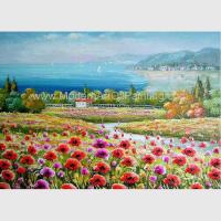 Buy cheap Decorative Red Modern Floral Paintings Canvas / Realistic Flower Landscape product