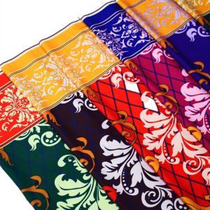 Royal Blue 100% Polyester Digital Print Fabric For Skirt