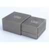 Buy cheap Gift Packaging Women'S Jewelry Box , Fashional Grey Leather Jewelry Case from wholesalers