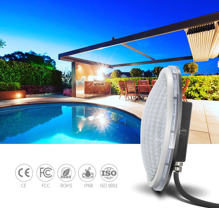 RGB Color AC12V IP68 15W ABS synchronous control led pool lighting for swimming pool