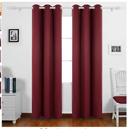 Buy cheap Burgundy Printed Custom Kitchen Curtains Reducing The Sun Shine Effectively from wholesalers