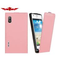 Buy cheap Genuine LG E612 Optimus L5 Flip Leather Cases 100% Real Leather Good Quality product