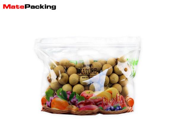 Breathable Fresh Vegetable Plastic Packaging Bags Transparent Custom Printed