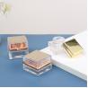 Buy cheap 15g 30g 50g Clear Square Glass Cosmetic Jar with Rose Golden Lids Customized Colors and Senior PAK Luxury from wholesalers