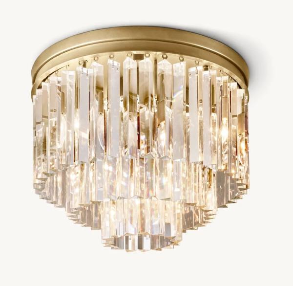 Buy cheap Multi Ring Frame Luxury Ceiling Lights K9 Glass Wall Flush Mount Light from wholesalers