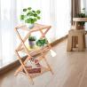 Buy cheap Space-saving 3-Tier Bamboo Flower Pot Rack Shelf Planter Display Organizer 34x34x97cm from wholesalers