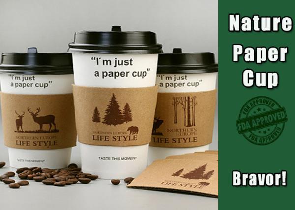 Buy cheap Custom Logo Hot Paper Cup Sleeves Brown Color Lightweight With Heat Insulation from wholesalers