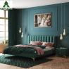 Buy cheap Custom Size Wooden Double Bed Queen Platform King Size Fabric Bed Hotel Bedroom Furniture from wholesalers