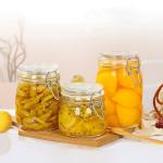 Transparent Empty Glass Jam Jar Airtight Easy To Wash Thick Material Round Shape