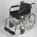Hospital Folding Steel Wheelchair With Detachable Footrest Flip Back Seat