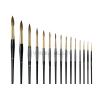 Buy cheap Fabulous Nature Pure Kolinsky Round Nail Art Brushes With Gold Ferrule And Black Handle 15 PCS from wholesalers