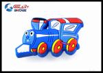 Blue Train Silicon Kids Bedroom Knobs / Soft Plastic Childrens Wardrobe Door