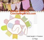 triangle decorative hanging banner, DIY home decoration banner /event party