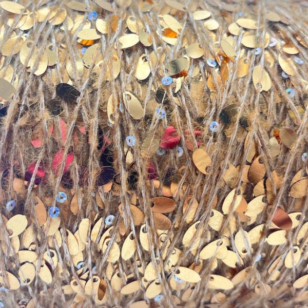 1/3.7NM customized multi-style sequin Shimmering Cotton-Polyester Blend Pearl Yarn