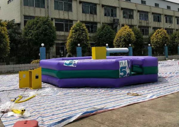 Buy cheap 0.55mm PVC Purple Wipeout Inflatable Obstacle Course For Commercial from wholesalers