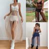 Buy cheap Sling Mesh Bikini Cover Up Sexy Slim Dress Sleeveless Solid Pattern from wholesalers