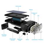 5000K 17PCS Led Commercial Solar Street Lights / Wall Mount Solar Spotlight