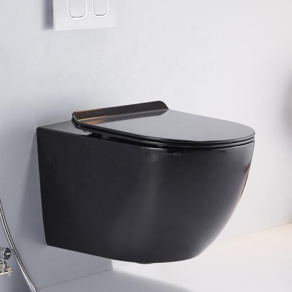 Buy cheap One Piece American Standard Wall Hung Toilet Matt Black Wc Soft Close Seat from wholesalers