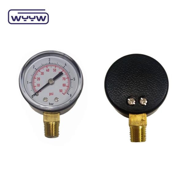 Buy cheap OEM 50mm Diameter 0-15 PSI 0-1 Bar 1/4 NPT Pressure Gauges from wholesalers